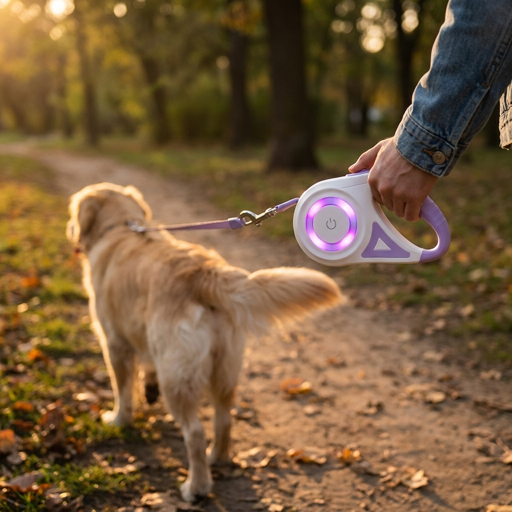 LumaTrail retractable dog leash lifestyle