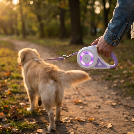 LumaTrail retractable dog leash lifestyle