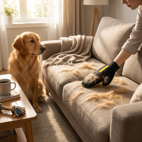 FurCatch hair remover glove lifestyle
