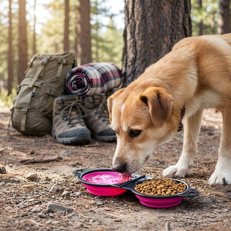 TravelTails foldable pet bowl lifestyle