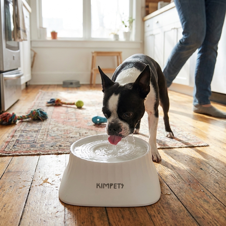 SplashGuard dog water dispenser lifestyle