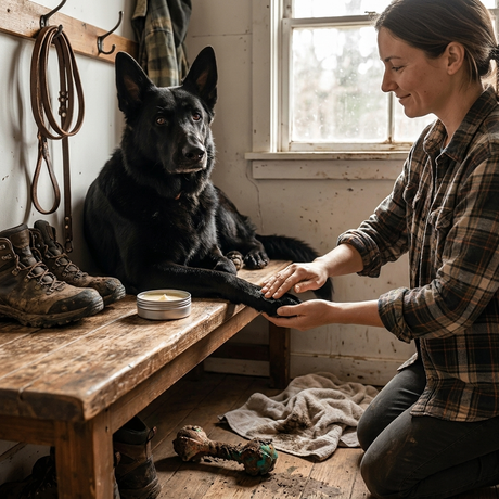 PawRelief dog paw cream lifestyle