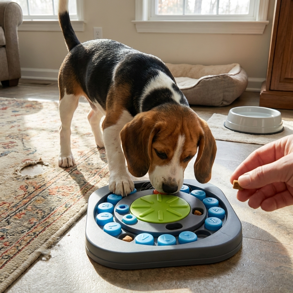 PuzzleBowl slow eating dog tray lifestyle