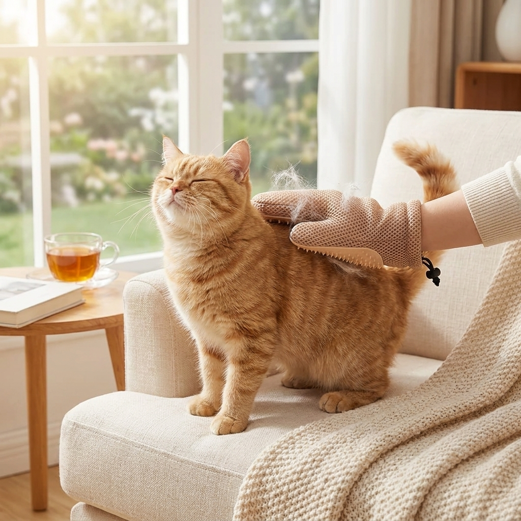Cat Grooming Glove Deshedding Hair Remover
