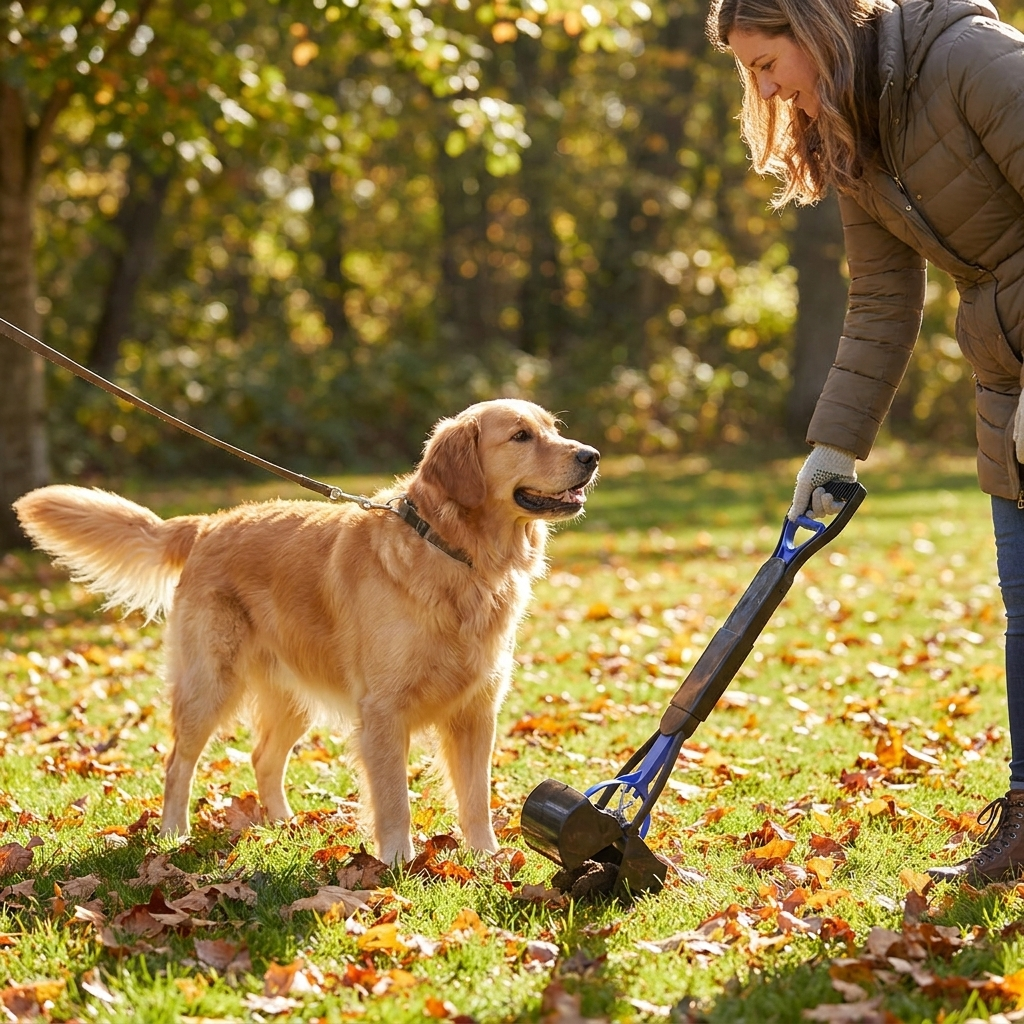 Dog Pooper Scooper Long Handle No Bend Pet Waste Tool