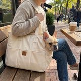 Dog Carrier Tote Bag Hands Free Shoulder For Travel
