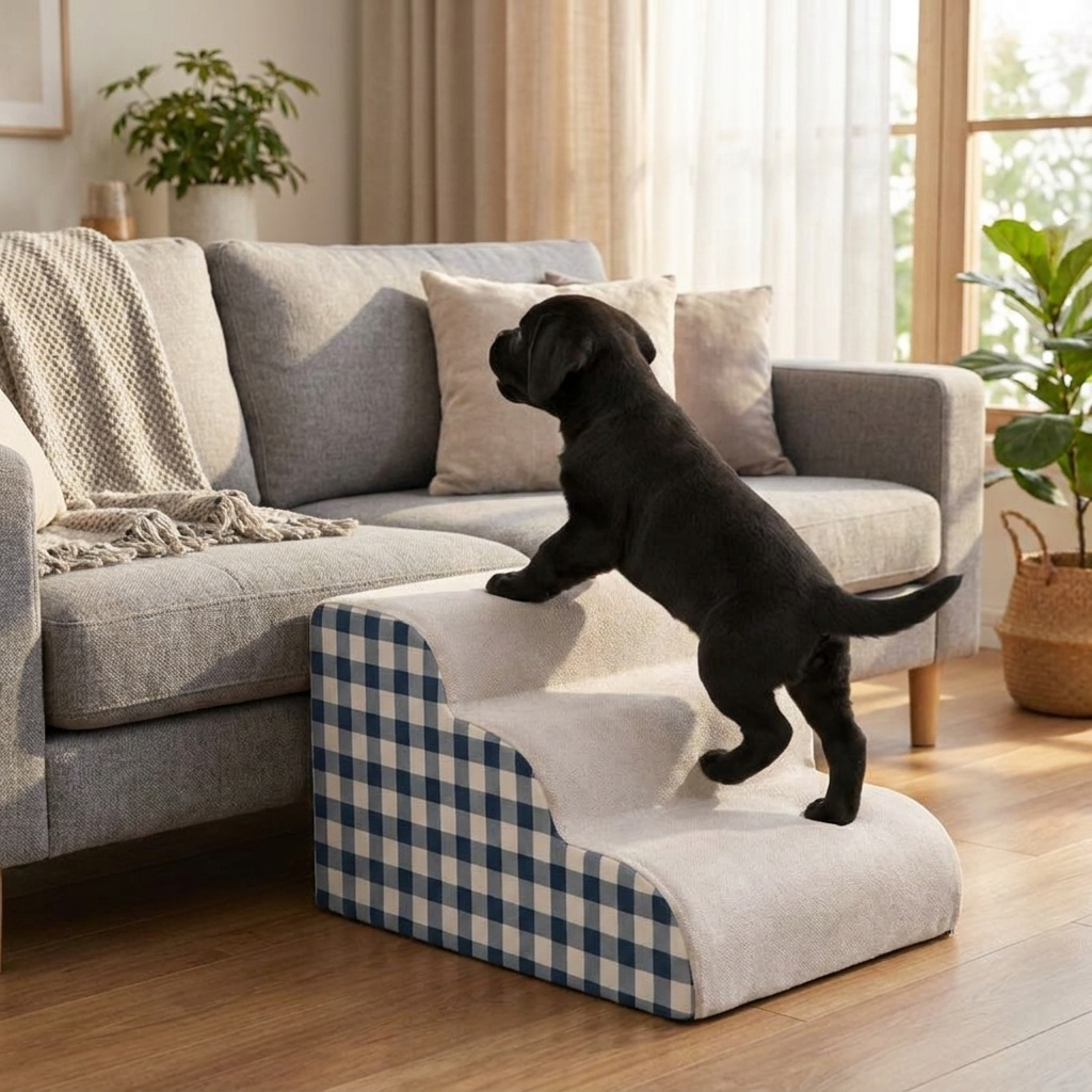 Dog Stair Ramp - High Density Foam Dog Ramp
