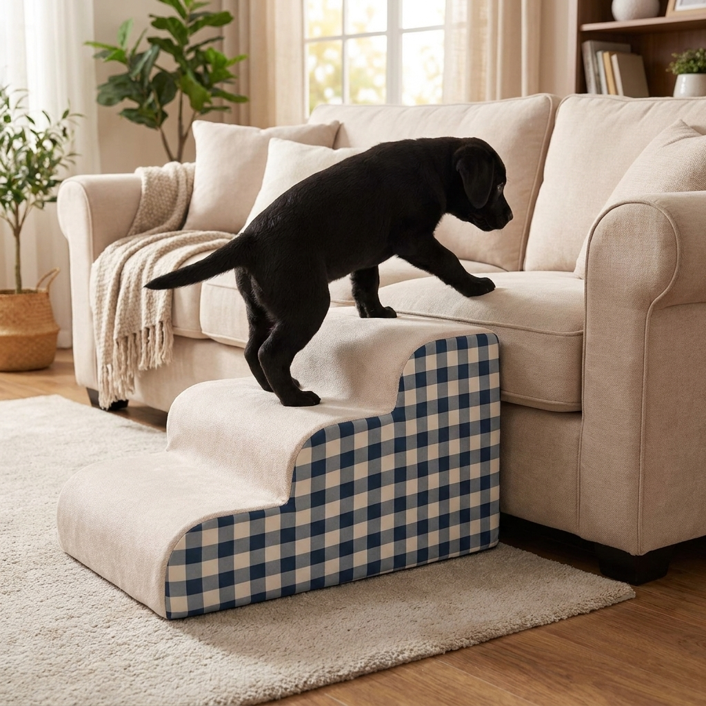 Dog Stair Ramp - High Density Foam Dog Ramp