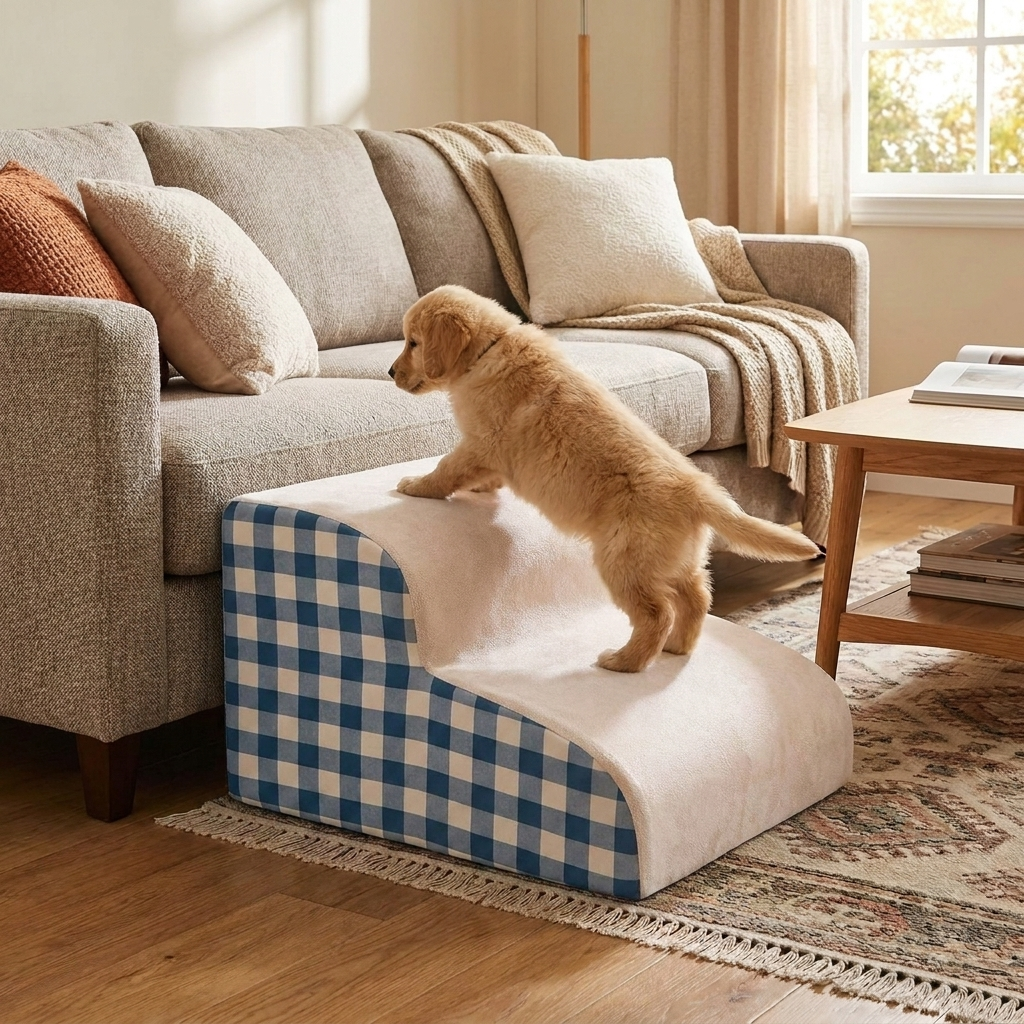 Dog Stair Ramp - High Density Foam Dog Ramp