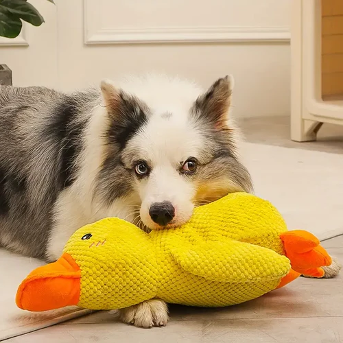 Dog Chew Toy - Calming Duck Chewable Puppy Teething Toy